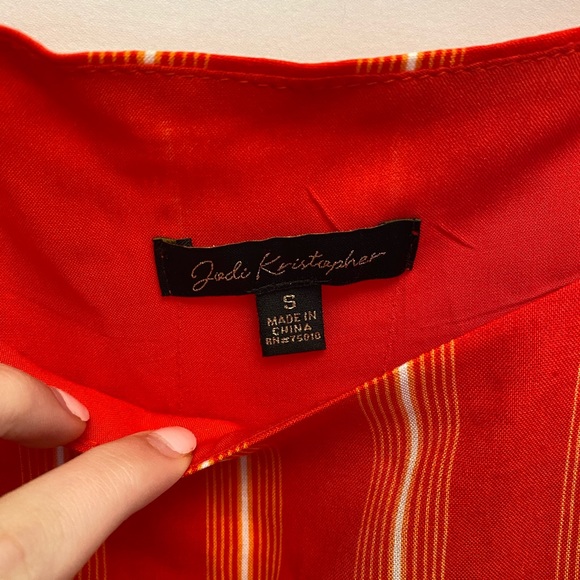 Jodi Kristopher red wrap dress size small - Picture 3 of 4